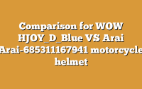 Comparison for WOW HJOY_D_Blue VS Arai Arai-685311167941 motorcycle helmet