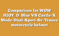 Comparison for WOW HJOY_D_Blue VS Castle-X Mode-Dual-Sport-Sv-Trance motorcycle helmet