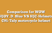Comparison for WOW HJOY_D_Blue VS HJC-Helmets C91-Taly motorcycle helmet