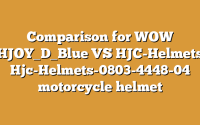Comparison for WOW HJOY_D_Blue VS HJC-Helmets Hjc-Helmets-0803-4448-04 motorcycle helmet