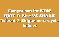 Comparison for WOW HJOY_D_Blue VS SHARK Dskwal-2-Shigan motorcycle helmet
