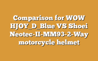 Comparison for WOW HJOY_D_Blue VS Shoei Neotec-II-MM93-2-Way motorcycle helmet