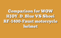 Comparison for WOW HJOY_D_Blue VS Shoei RF-1400-Faust motorcycle helmet