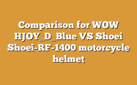 Comparison for WOW HJOY_D_Blue VS Shoei Shoei-RF-1400 motorcycle helmet