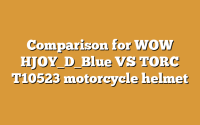Comparison for WOW HJOY_D_Blue VS TORC T10523 motorcycle helmet