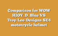 Comparison for WOW HJOY_D_Blue VS Troy-Lee-Designs SE4 motorcycle helmet