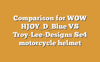 Comparison for WOW HJOY_D_Blue VS Troy-Lee-Designs Se4 motorcycle helmet