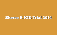 Sherco E-KID Trial 2014