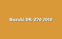 Suzuki DR-Z70 2018