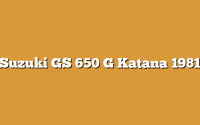 Suzuki GS 650 G Katana 1981