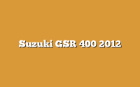 Suzuki GSR 400 2012