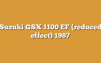 Suzuki GSX 1100 EF (reduced effect) 1987
