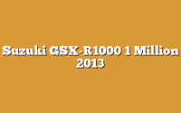 Suzuki GSX-R1000 1 Million 2013