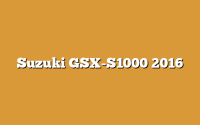 Suzuki GSX-S1000 2016