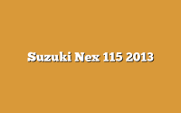 Suzuki Nex 115 2013