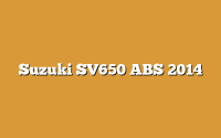 Suzuki SV650 ABS 2014