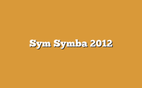 Sym Symba 2012